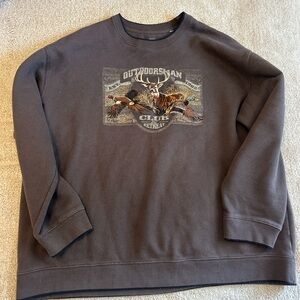 Brown Hunting Crewneck Sweater